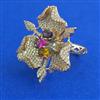 American Diamond Adjustable Ring with Carat Plating