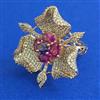American Diamond Adjustable Ring with Carat Plating