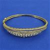 American Diamond Openable kada with Rhodium Plating 2 Tone Plating Carat Plating