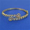 American Diamond Openable kada with Rhodium Plating 2 Tone Plating Mehndi Plating