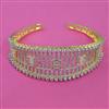 American Diamond Broad Kada with Rhodium Plating 2 Tone Plating Mehndi Plating