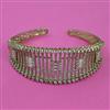 American Diamond Broad Kada with Rhodium Plating 2 Tone Plating Mehndi Plating