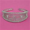 American Diamond Broad Kada with Rhodium Plating 2 Tone Plating Mehndi Plating