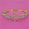 American Diamond Openable kada with Rhodium Plating 2 Tone Plating Mehndi Plating