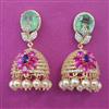 American Diamond Jhumki with Carat Plating