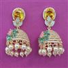 American Diamond Jhumki with Carat Plating