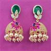 American Diamond Jhumki with Carat Plating