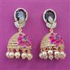 American Diamond Jhumki with Carat Plating