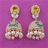 American Diamond Jhumki with Carat Plating