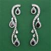 American Diamond Classic Earring with Rhodium Plating