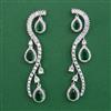 American Diamond Classic Earring with Rhodium Plating