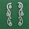 American Diamond Classic Earring with Rhodium Plating