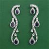 American Diamond Classic Earring with Rhodium Plating
