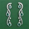 American Diamond Classic Earring with Rhodium Plating