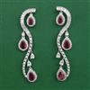 American Diamond Classic Earring with Rhodium Plating