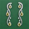 American Diamond Classic Earring with Rhodium Plating