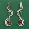 American Diamond Classic Earring with 2 Tone Plating