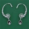 American Diamond Earcuff with Rhodium Plating