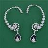 American Diamond Earcuff with Rhodium Plating
