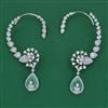 American Diamond Earcuff with Rhodium Plating