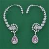 American Diamond Earcuff with Rhodium Plating