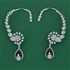 American Diamond Earcuff with Rhodium Plating