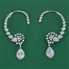 American Diamond Earcuff with Rhodium Plating