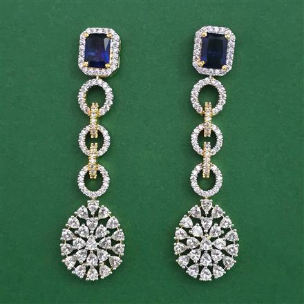 American Diamond Classic Earring with 2 Tone Plating