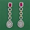 American Diamond Classic Earring with 2 Tone Plating