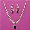 American Diamond Classic Necklace with 2 Tone Plating
