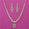 American Diamond Classic Necklace with 2 Tone Plating