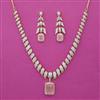 American Diamond Classic Necklace with 2 Tone Plating
