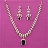 American Diamond Classic Necklace with 2 Tone Plating