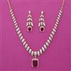 American Diamond Classic Necklace with 2 Tone Plating