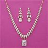 American Diamond Classic Necklace with 2 Tone Plating