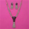American Diamond Classic Necklace with Mehndi Plating