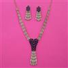 American Diamond Classic Necklace with Mehndi Plating