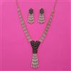 American Diamond Classic Necklace with Mehndi Plating