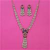 American Diamond Classic Necklace with Mehndi Plating