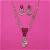 American Diamond Classic Necklace with Mehndi Plating