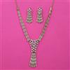 American Diamond Classic Necklace with Mehndi Plating