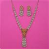American Diamond Classic Necklace with Mehndi Plating