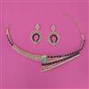 American Diamond Choker Necklace with 2 Tone Plating
