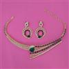 American Diamond Choker Necklace with 2 Tone Plating