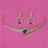 American Diamond Choker Necklace with 2 Tone Plating