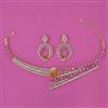 American Diamond Choker Necklace with 2 Tone Plating