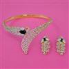 American Diamond Hasli Necklace with 2 Tone Plating