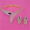 American Diamond Hasli Necklace with 2 Tone Plating