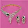American Diamond Hasli Necklace with 2 Tone Plating