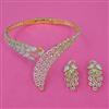 American Diamond Hasli Necklace with 2 Tone Plating